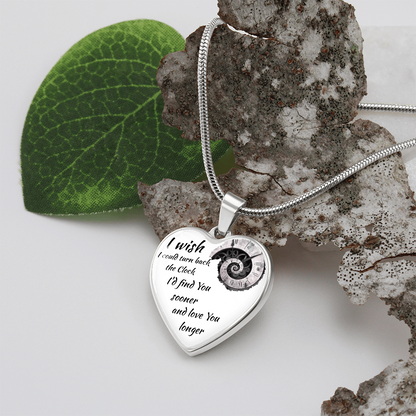 Luxury Graphic Heart Necklace "I'd find You sooner"