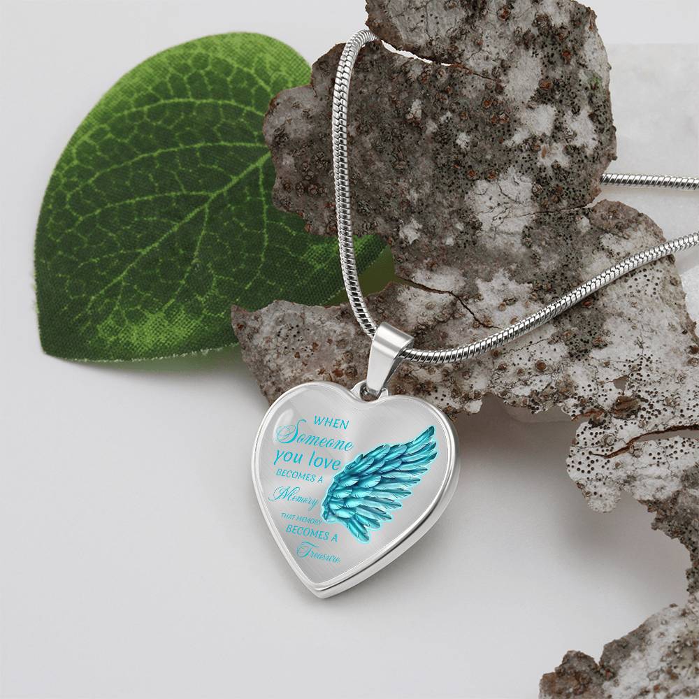 Luxury Heart pendant Necklace When someone you love becomes a Memory that Memory becomes a Treasure.