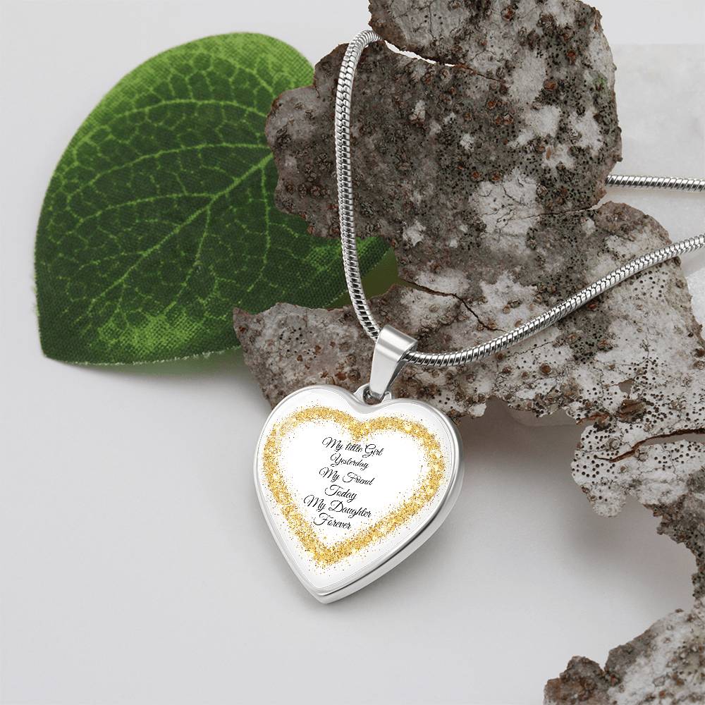 Luxury Heart pendant Necklace My Daughter Forever