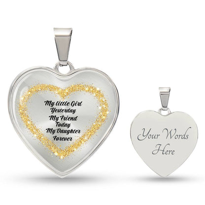 Luxury Heart pendant Necklace My Daughter Forever