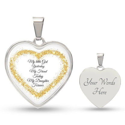 Luxury Heart pendant Necklace My Daughter Forever