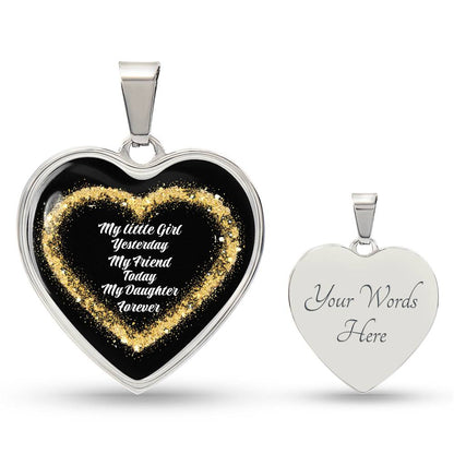 Luxury Heart pendant Necklace My Daughter Forever