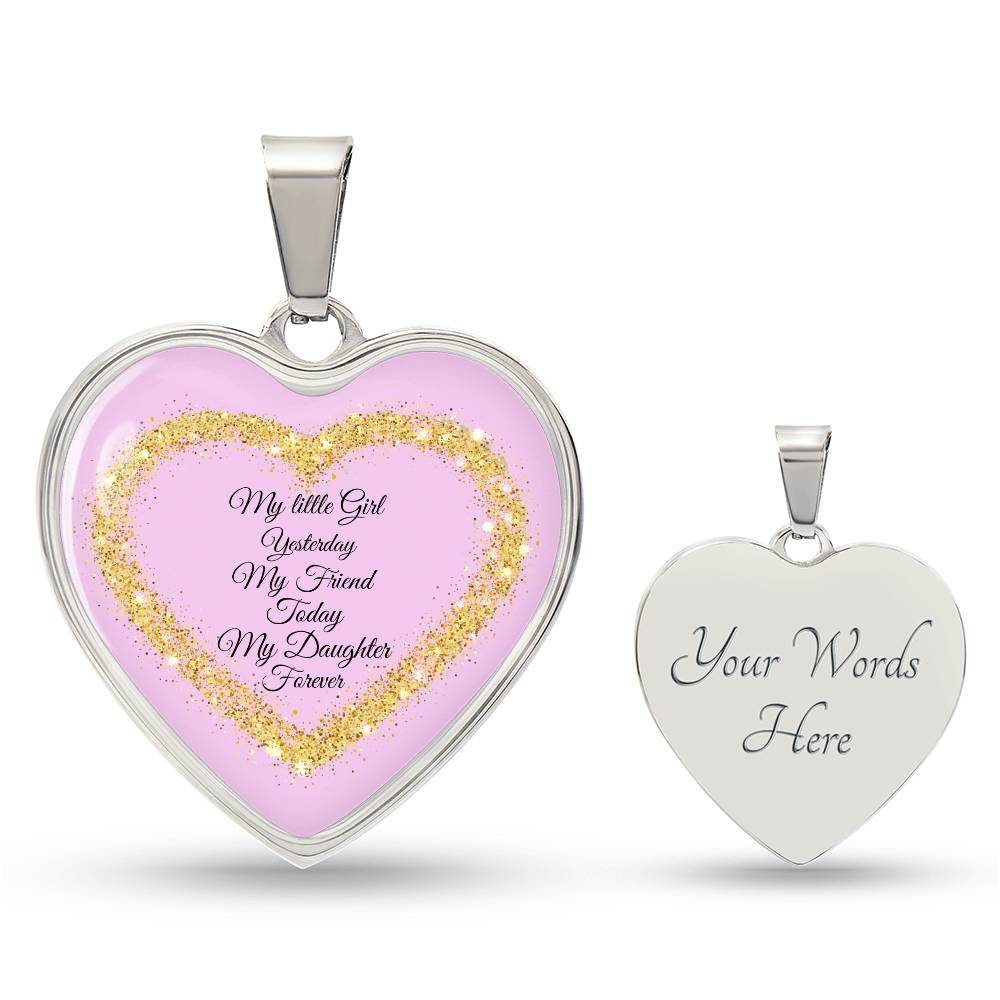 Luxury Heart pendant Necklace My Daughter Forever