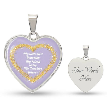 Luxury Heart pendant Necklace My Daughter Forever