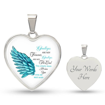 Luxury heart pendant Necklace Goodbyes.