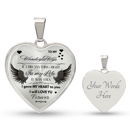 To My Wife Jewelry Gift – Romantic Necklace for Birthday, Anniversary, or Everyday Love