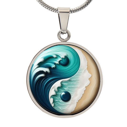 Yin Yang Necklace Turquoise Nature-Inspired Zen Jewelry – Spiritual Gift for Her, Mindfulness & Balance Symbol Pendant