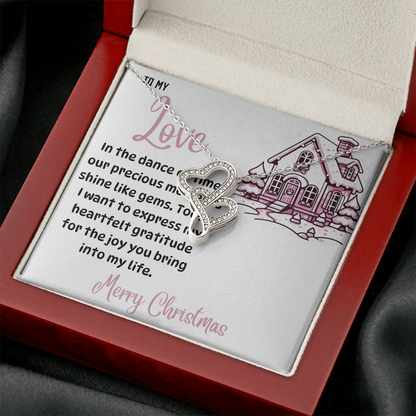 Heart-to-heart Pendant Necklace Merry Christmas to my Love