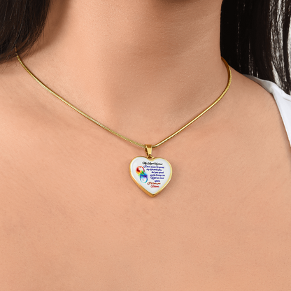 My Husband My Angel- Husband Memorial Heart Pendant Necklace