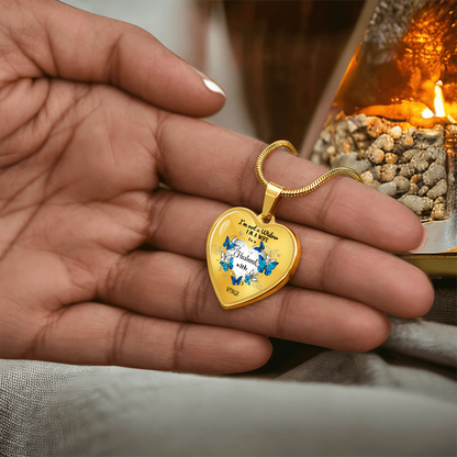 Luxury Heart Pendant Necklace – Tribute to Your Beloved Husband | Angel Memory Jewelry & In Loving Memory Gift