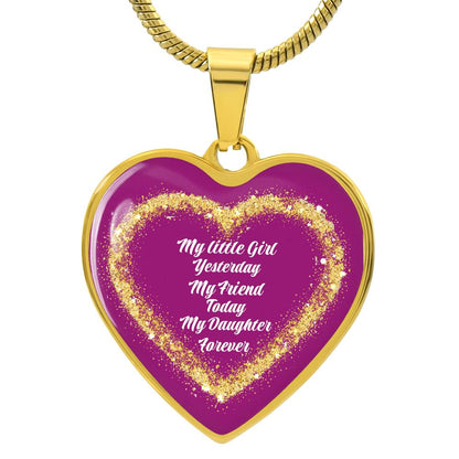 Luxury Heart pendant Necklace My Daughter Forever