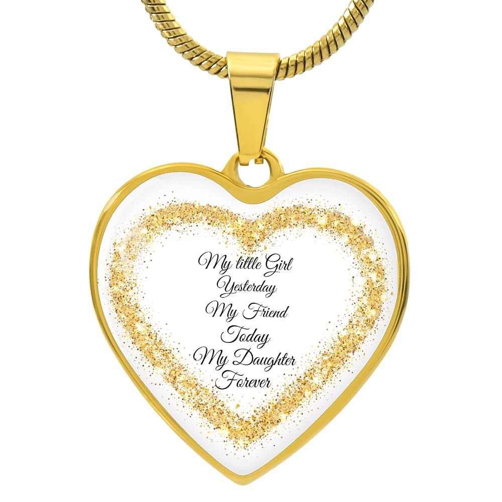 Luxury Heart pendant Necklace My Daughter Forever