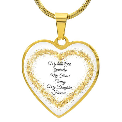 Luxury Heart pendant Necklace My Daughter Forever