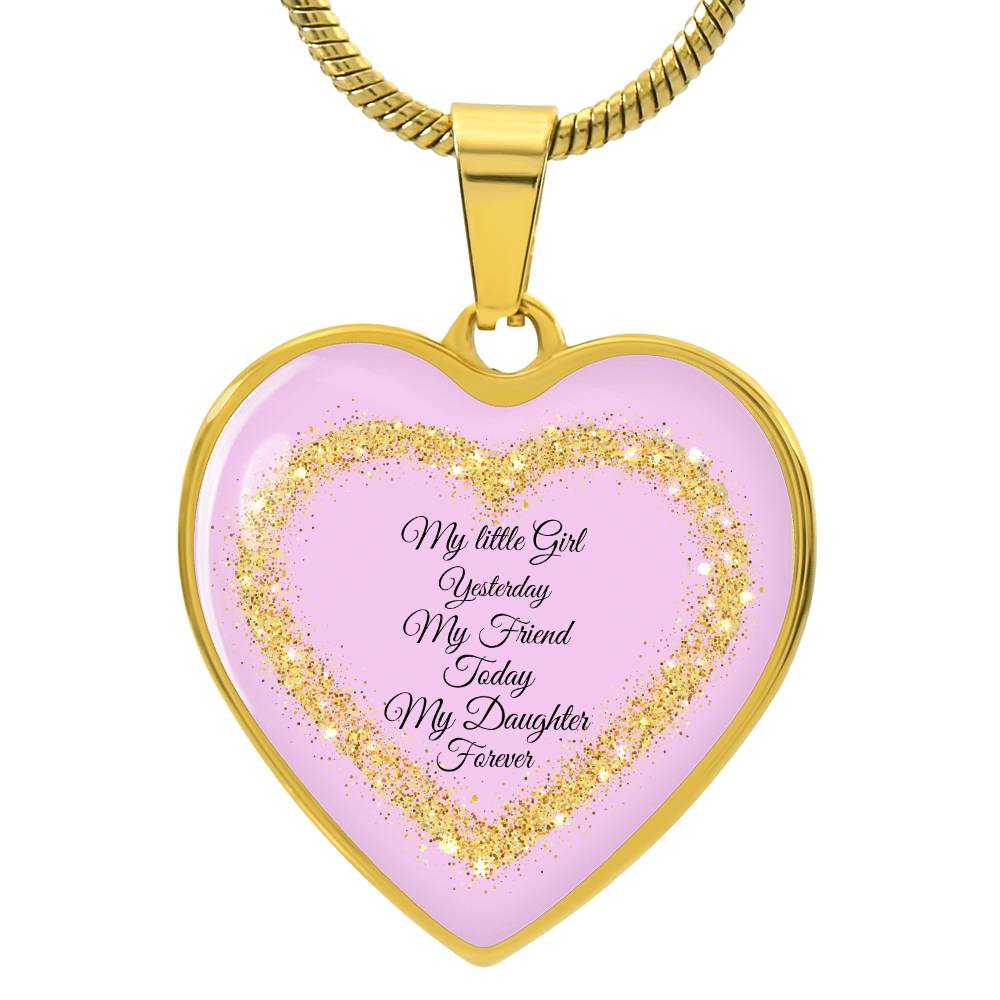 Luxury Heart pendant Necklace My Daughter Forever