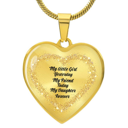 Luxury Heart pendant Necklace My Daughter Forever