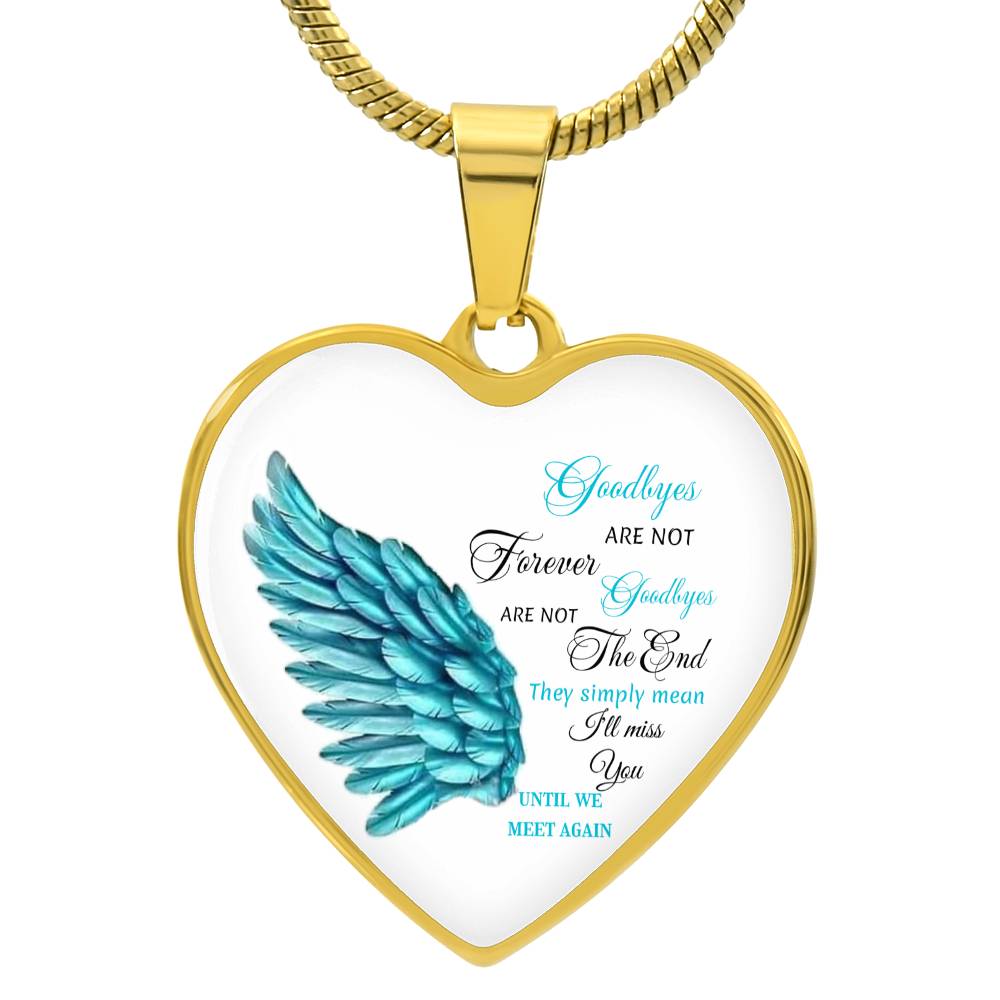 Luxury heart pendant Necklace Goodbyes.