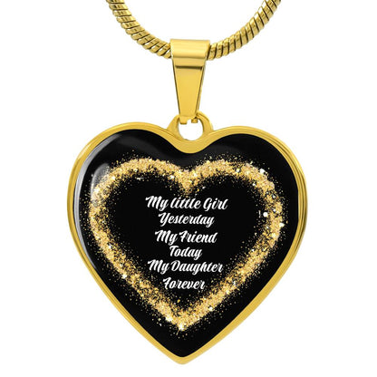 Luxury Heart pendant Necklace My Daughter Forever