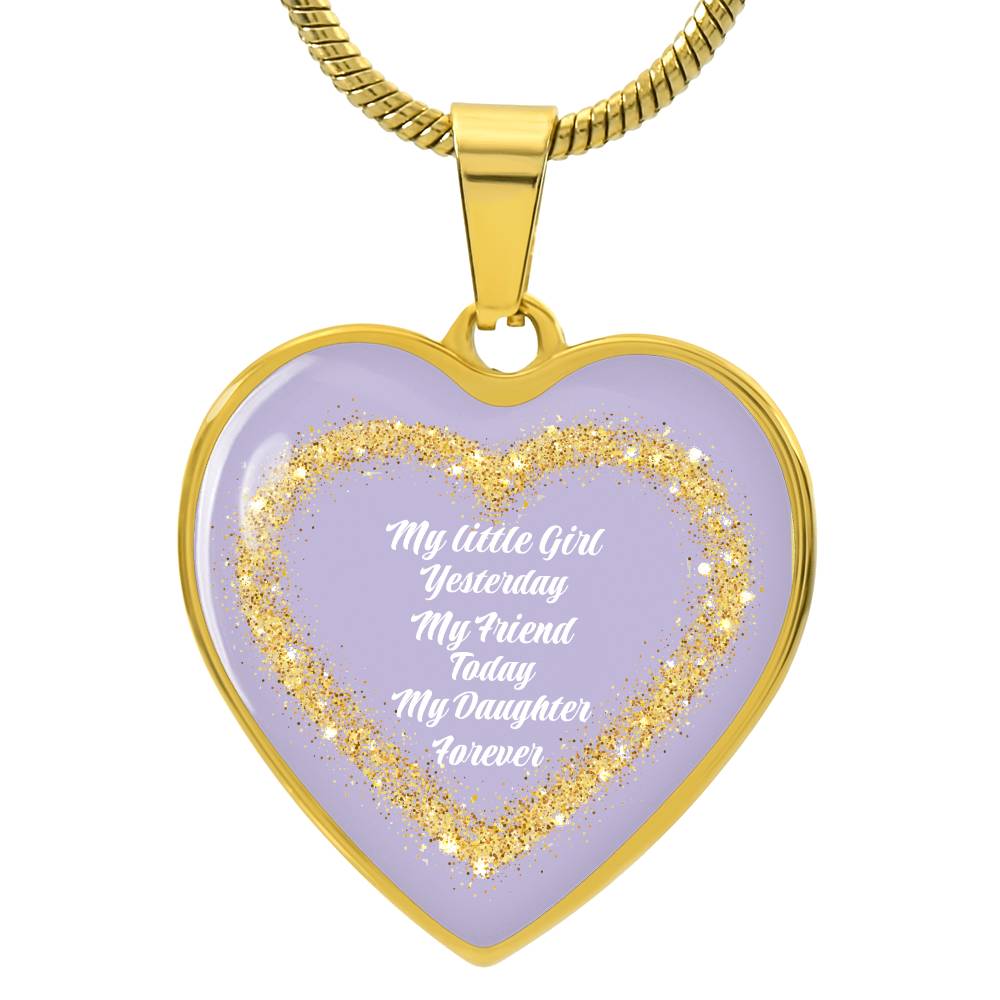 Luxury Heart pendant Necklace My Daughter Forever