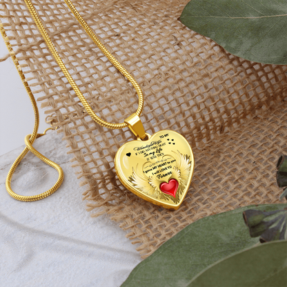 To My Wonderful Wife Angel Wings Necklace – Love Gift for Wife, Romantic Jewelry for Anniversary, Birthday or Valentine's Day