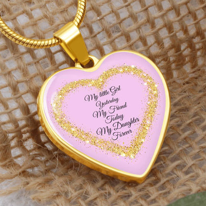 Luxury Heart pendant Necklace My Daughter Forever