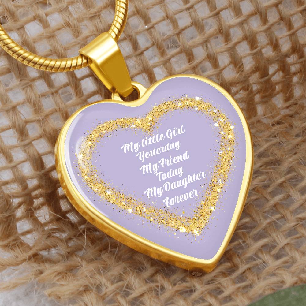 Luxury Heart pendant Necklace My Daughter Forever