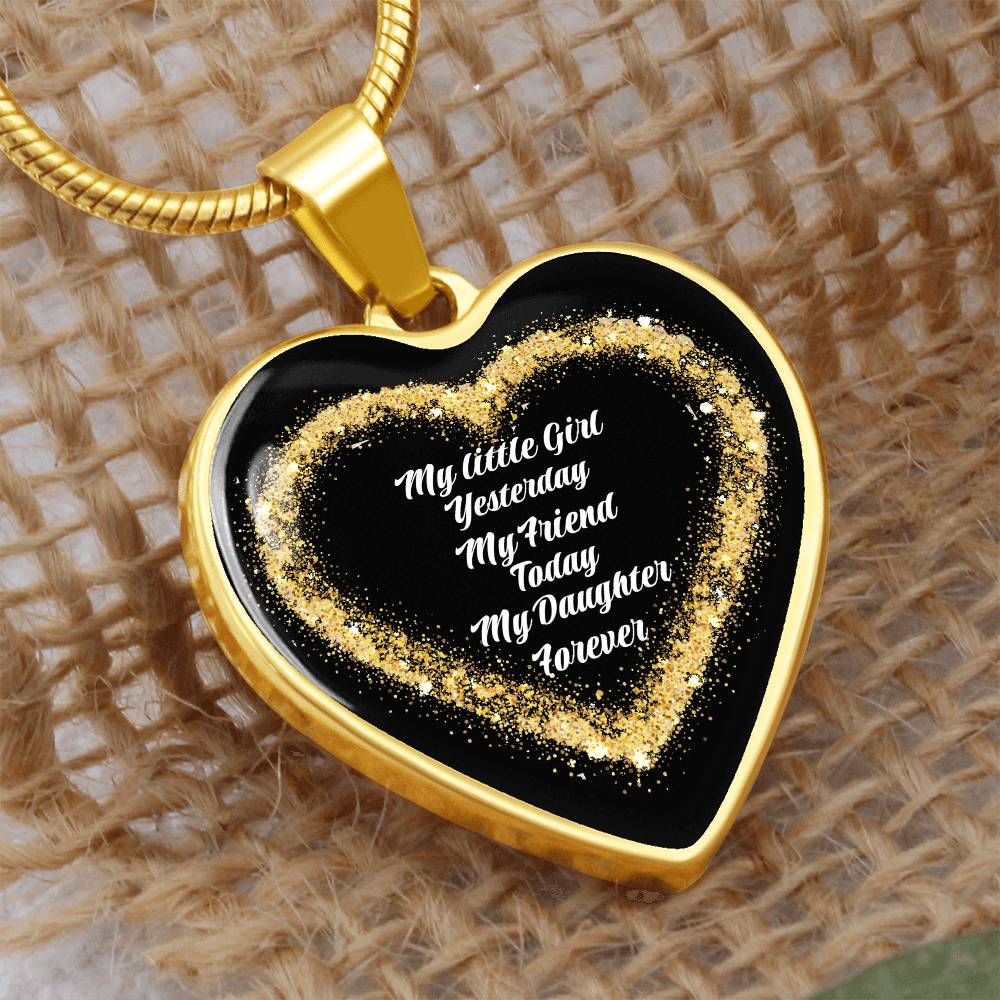 Luxury Heart pendant Necklace My Daughter Forever