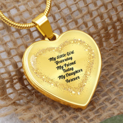 Luxury Heart pendant Necklace My Daughter Forever