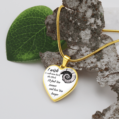 Luxury Graphic Heart Necklace "I'd find You sooner"
