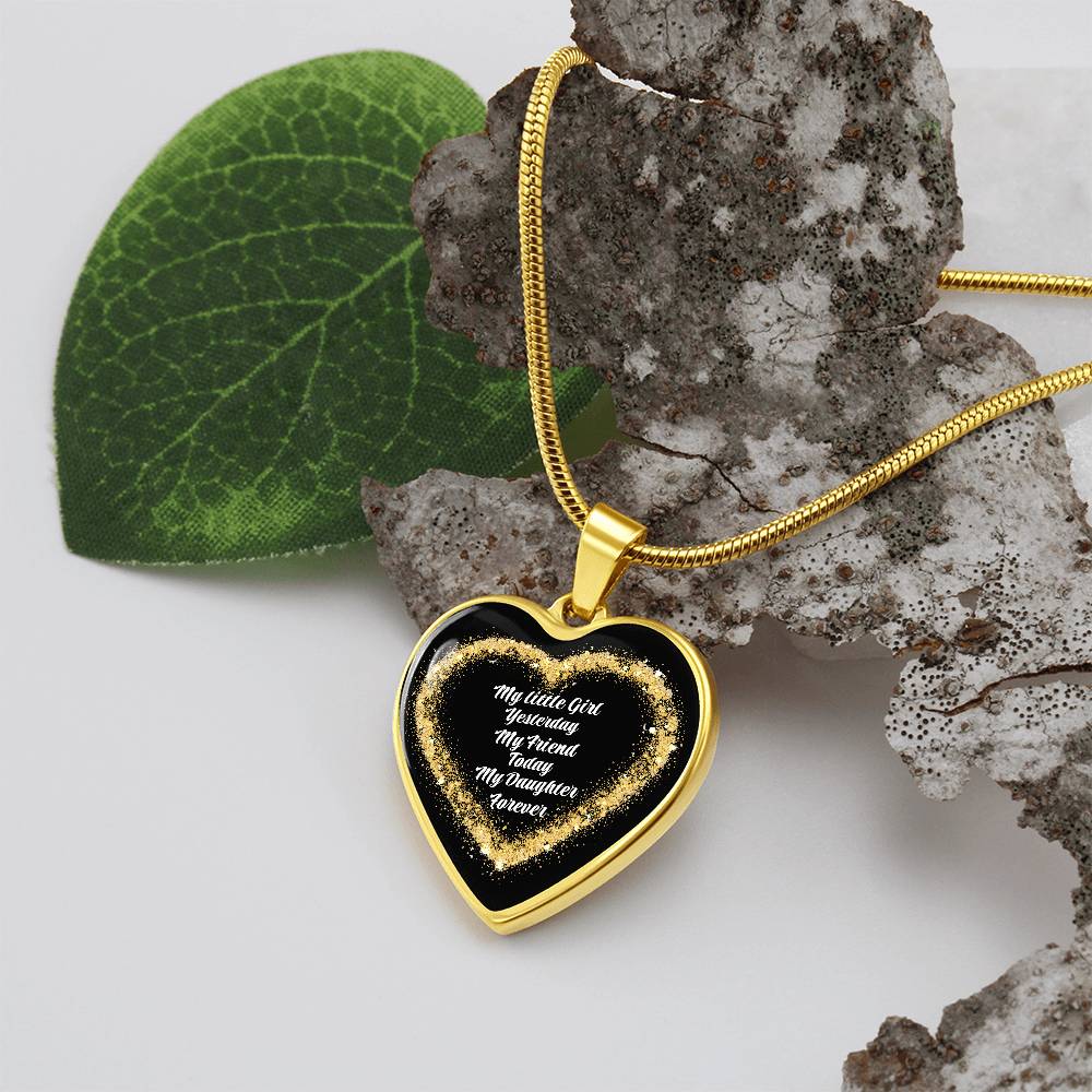 Luxury Heart pendant Necklace My Daughter Forever