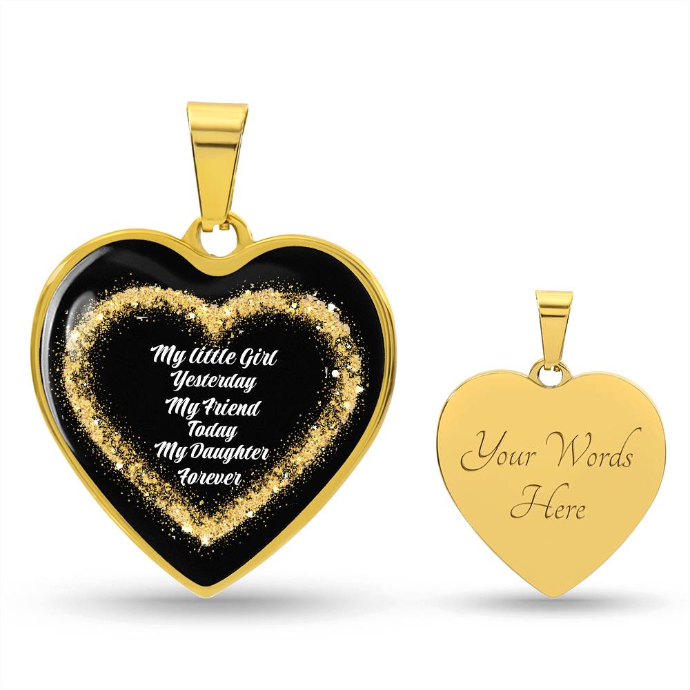 Luxury Heart pendant Necklace My Daughter Forever