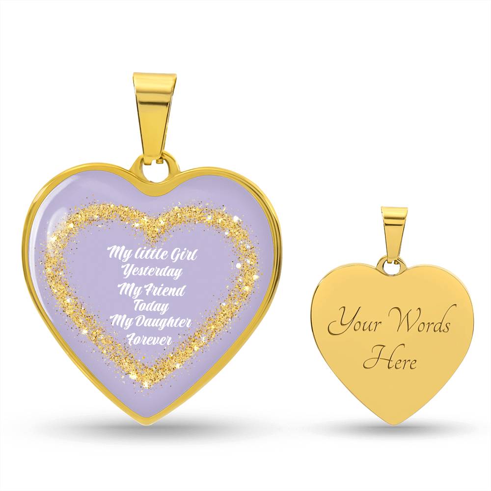 Luxury Heart pendant Necklace My Daughter Forever