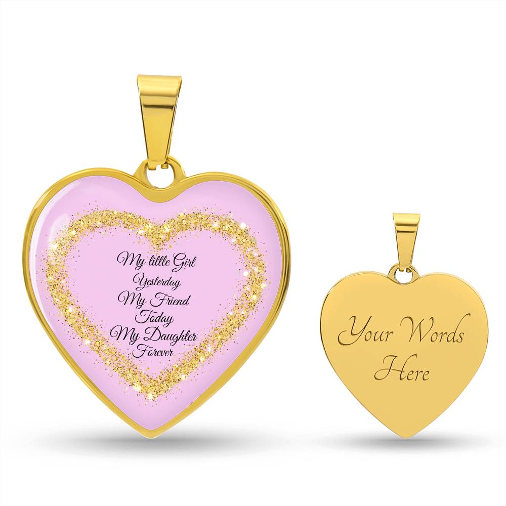 Luxury Heart pendant Necklace My Daughter Forever