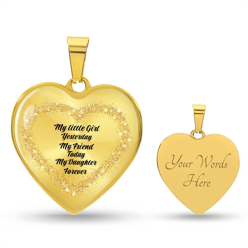 Luxury Heart pendant Necklace My Daughter Forever