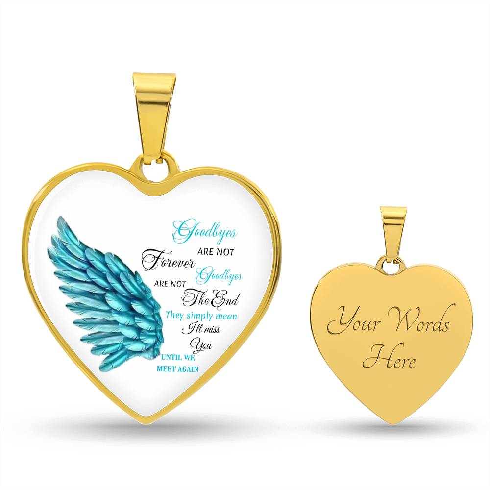 Luxury heart pendant Necklace Goodbyes.