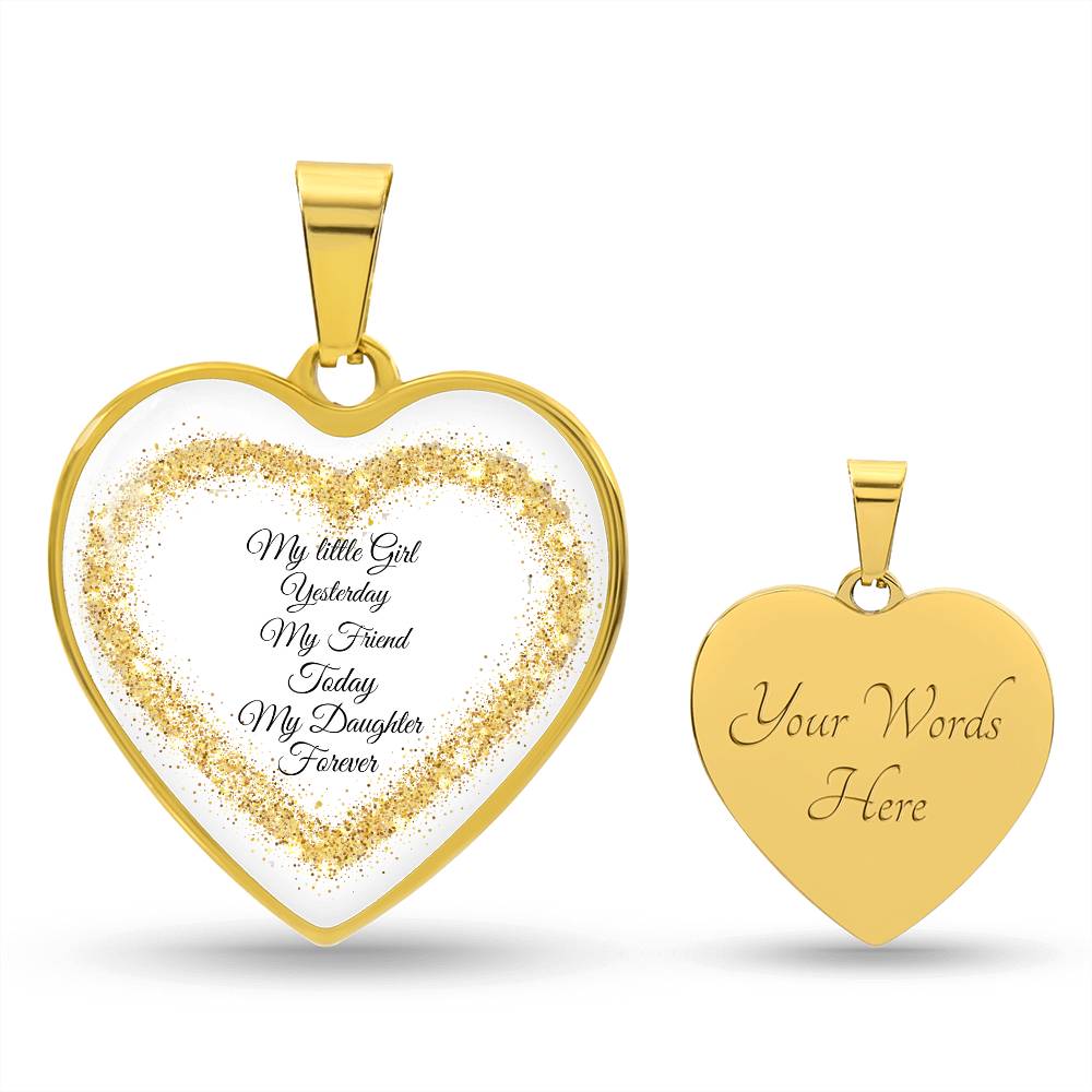 Luxury Heart pendant Necklace My Daughter Forever