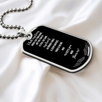 I Hide My Tears When I Speak Your Name – Grief Military Tag Necklace – Loss of Loved One Gift – Remembrance Jewelry – Forever in My Heart