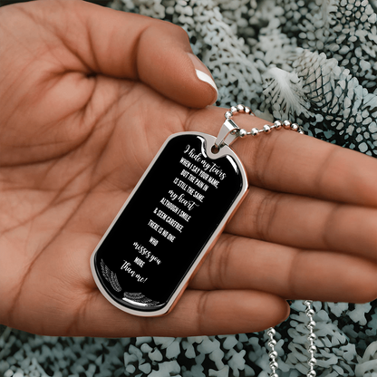 I Hide My Tears When I Speak Your Name – Grief Military Tag Necklace – Loss of Loved One Gift – Remembrance Jewelry – Forever in My Heart