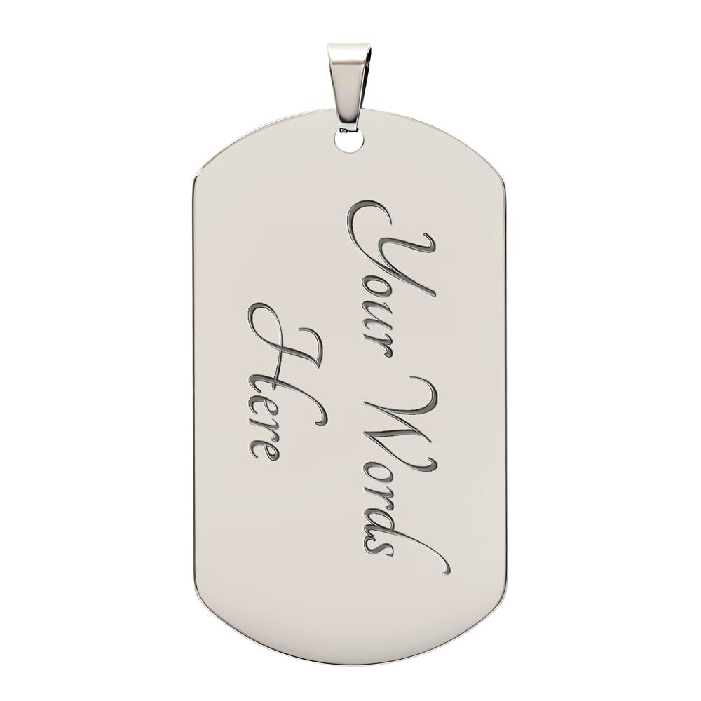 Luxury Tag Necklace When Someone You love becomes a Memory that Memory becomes a Treasure.