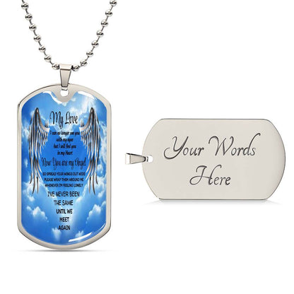 Luxury Tag Necklace My Love now you are my Angel