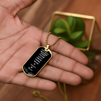 I Hide My Tears When I Speak Your Name – Grief Military Tag Necklace – Loss of Loved One Gift – Remembrance Jewelry – Forever in My Heart