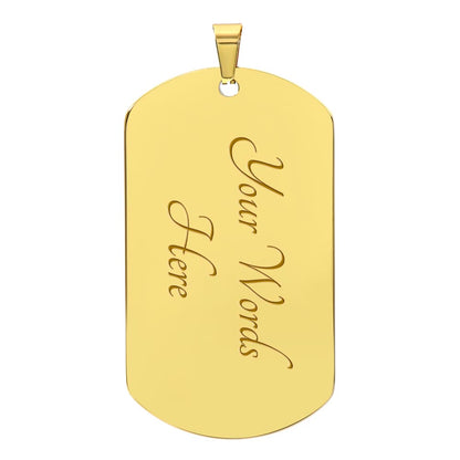 Luxury Tag Necklace When Someone You love becomes a Memory that Memory becomes a Treasure.