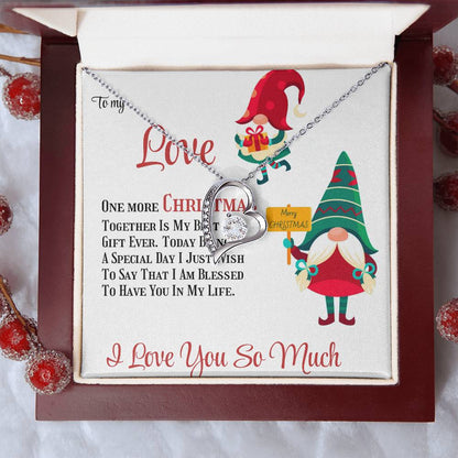 Forever Love Necklace To My Love One More Christmas Together, Gift for Her, Romantic Jewelry, Holiday Gift