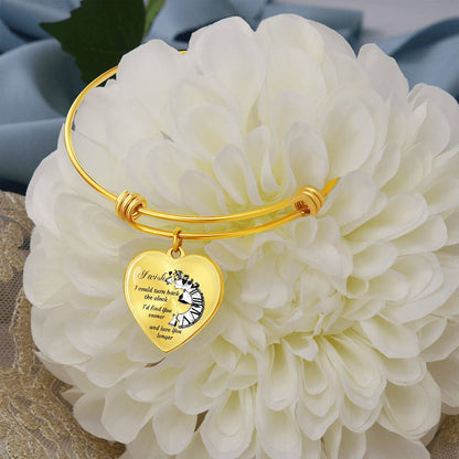 Heart pendant Bangle I wish I could turn back the Clock I'd find You sooner and love You longer