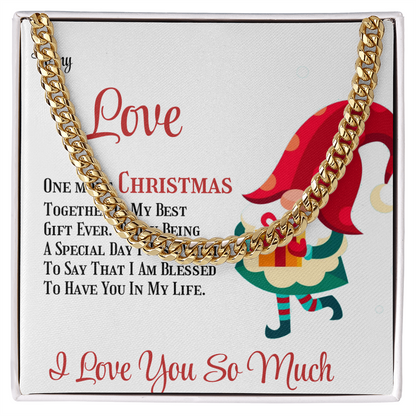 Cuban Link Chain Merry Christmas To Love
