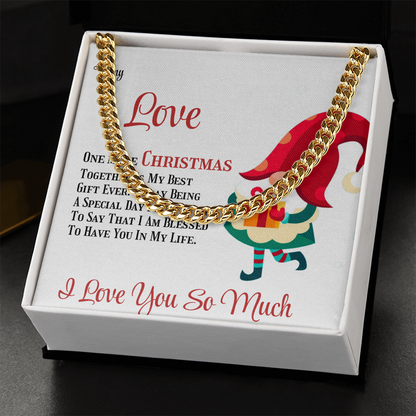 Cuban Link Chain Merry Christmas To Love