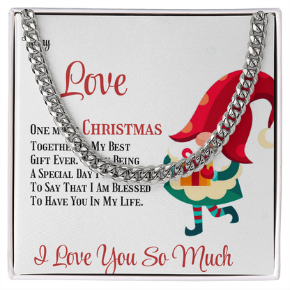 Cuban Link Chain Merry Christmas To Love