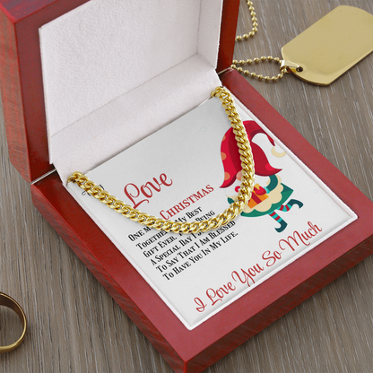 Cuban Link Chain Merry Christmas To Love