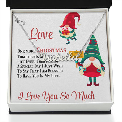 Forever Love Necklace To My Love One More Christmas Together, Gift for Her, Romantic Jewelry, Holiday Gift