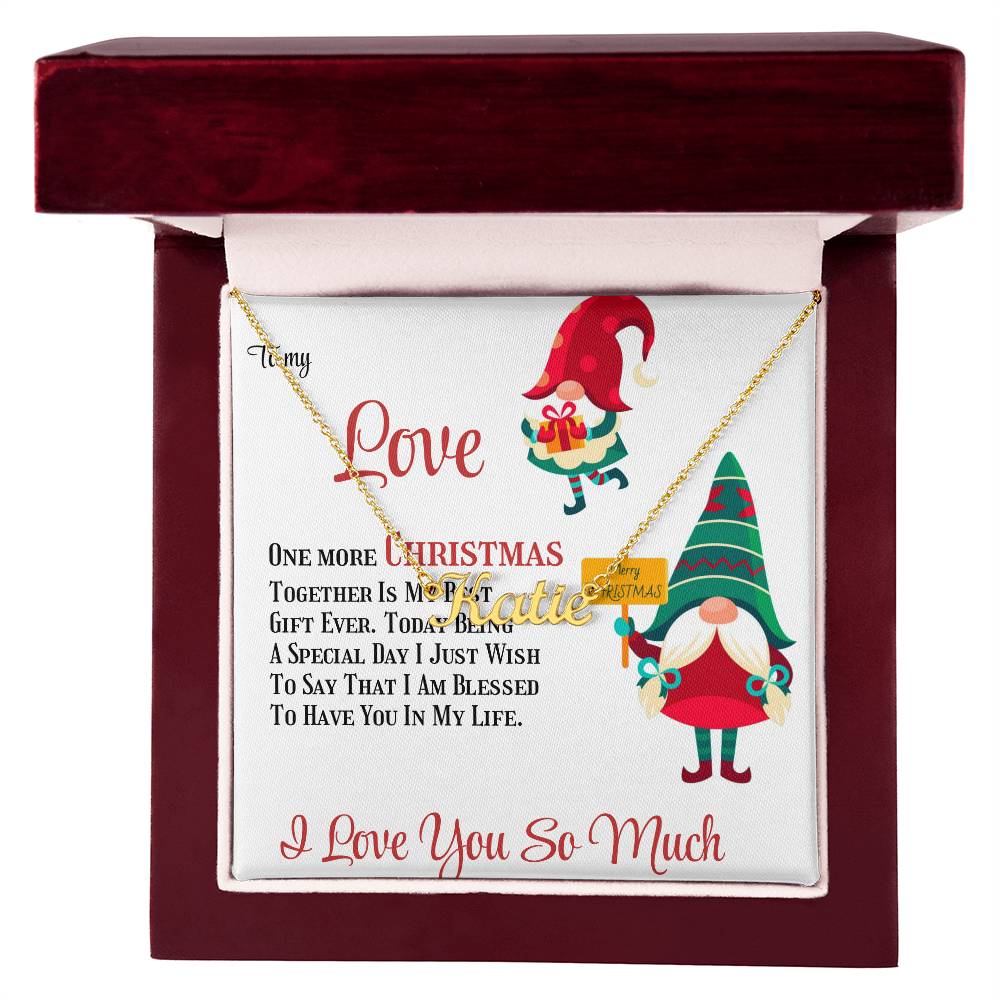 Forever Love Necklace To My Love One More Christmas Together, Gift for Her, Romantic Jewelry, Holiday Gift