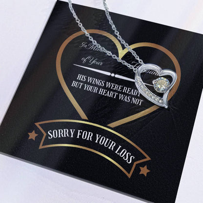 Forever Love Necklace In Memory of Your Husband, sorry for Your Loss